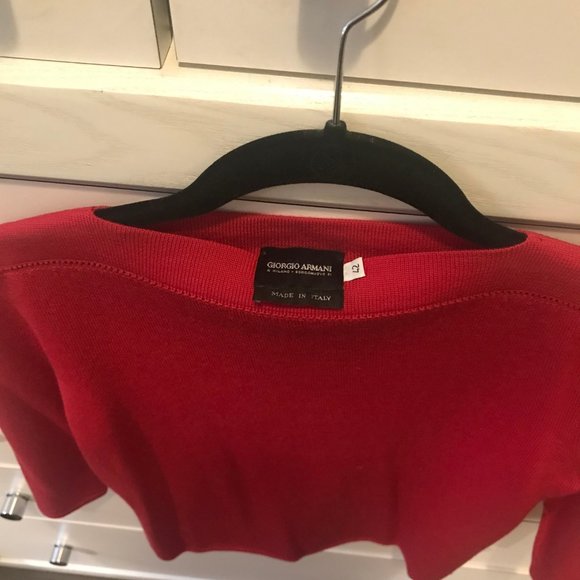 Giorgio Armani Raspberry fine wool sweater
